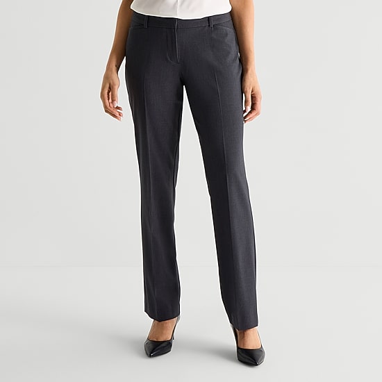 Liz Claiborne Audra Curvy Womens Tall Straight Mid Rise Trouser
