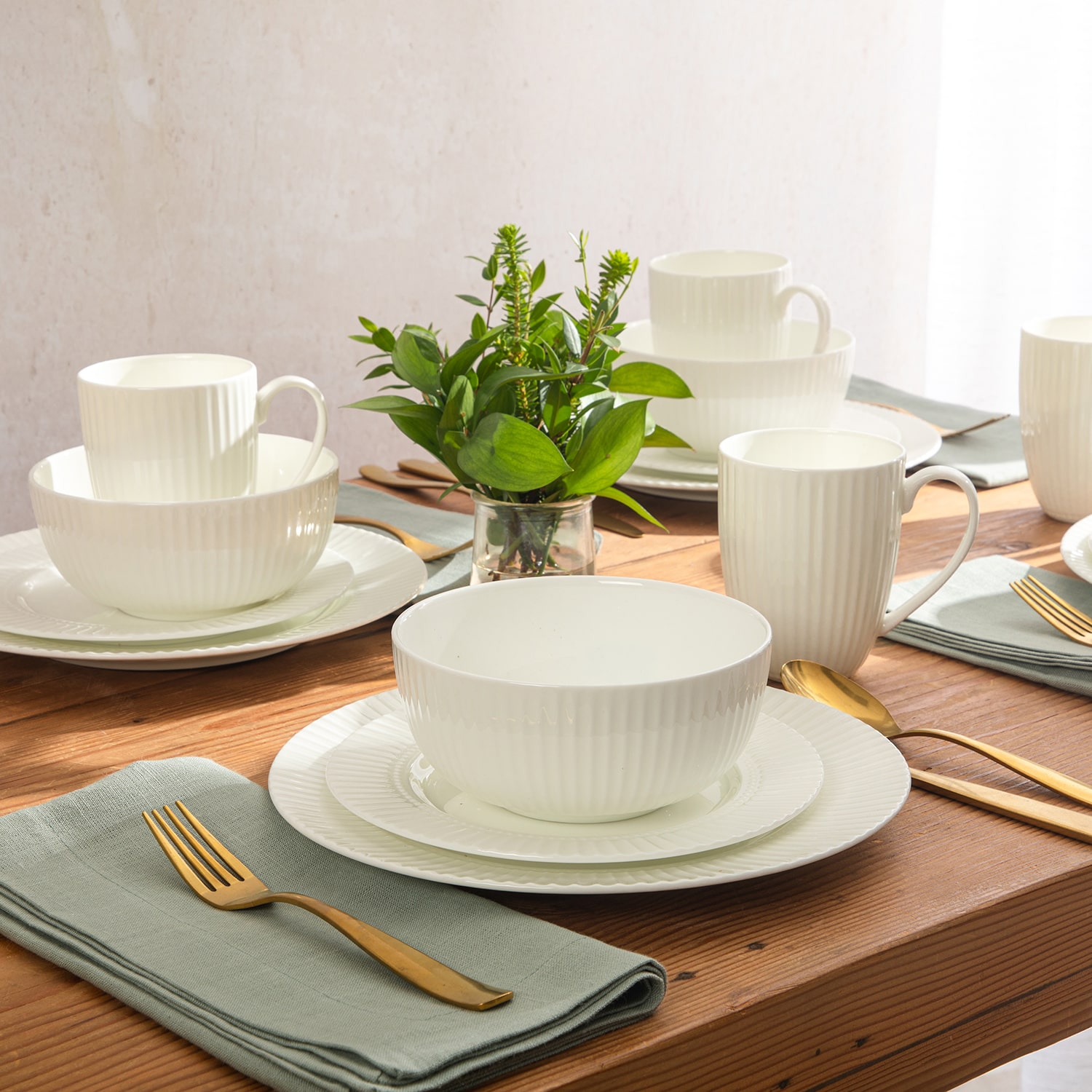 Gibson Gibson Beam 16-pc. Bone China Dinnerware Set