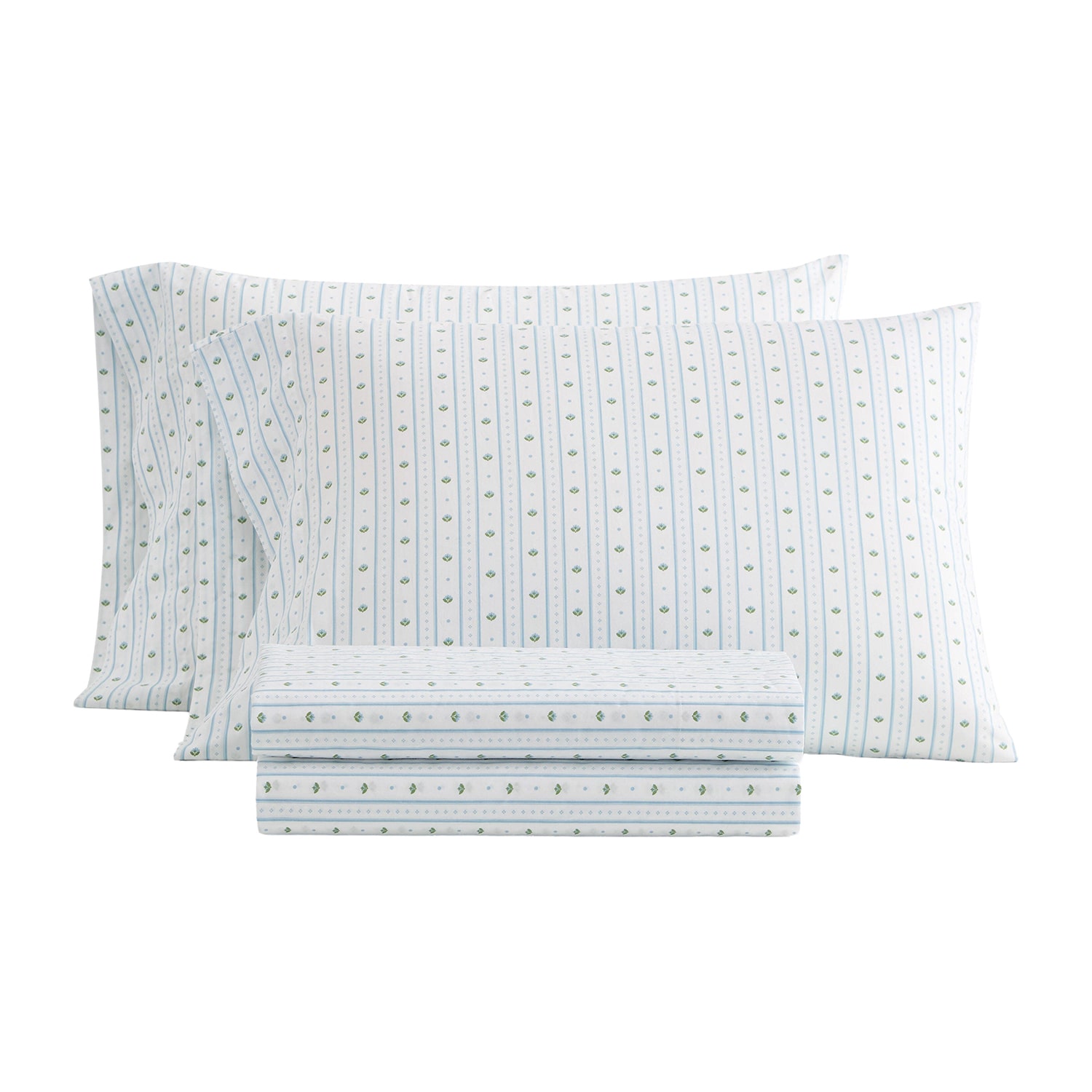 Martha Stewart Floral Stripe Sheet Set