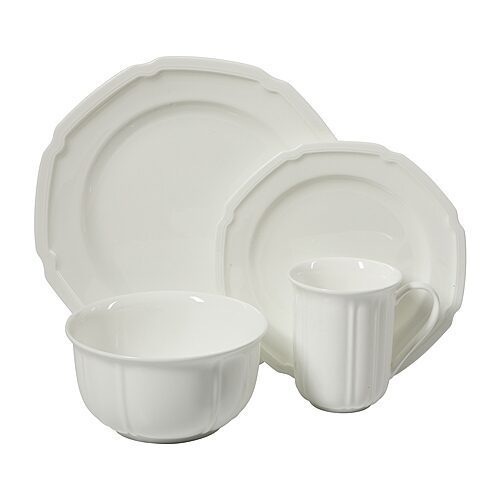 Gibson Bavaria 16-pc. Bone China Dinnerware Set In White