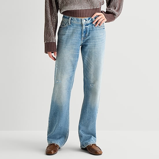 Arizona Womens Low Rise Straight Leg Jean