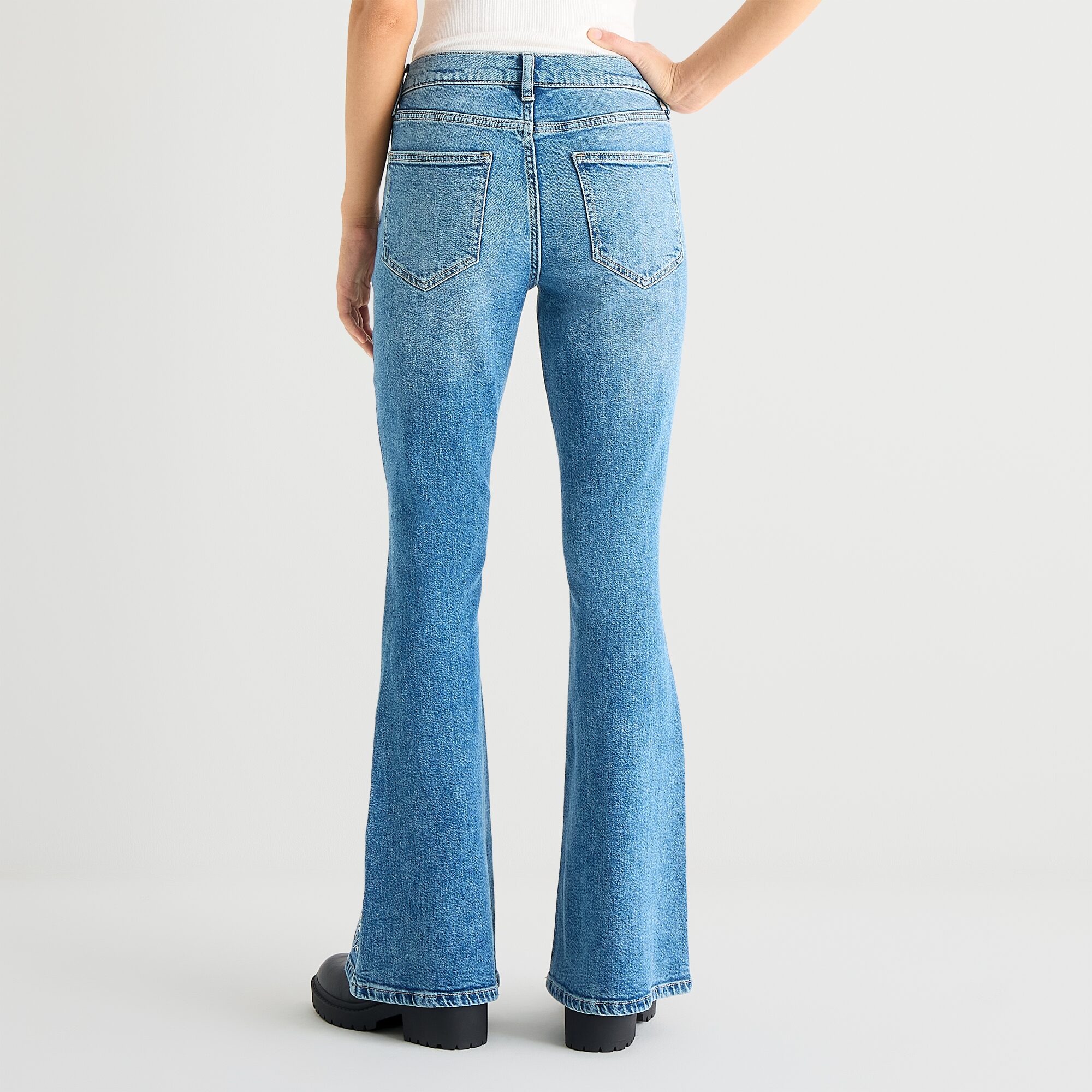 Arizona Womens Low Rise Flare Leg Jean