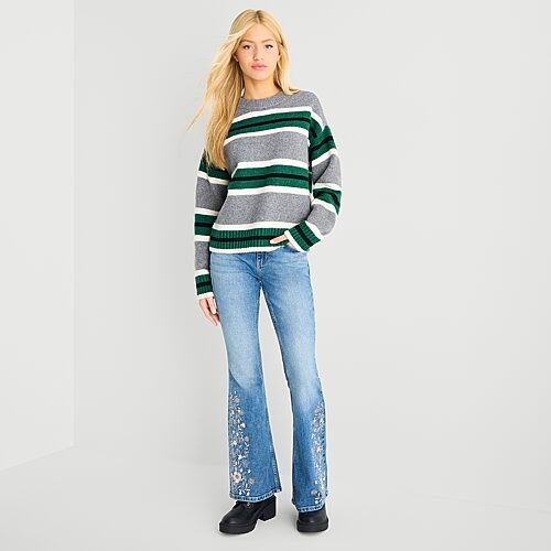 Arizona Womens Low Rise Flare Leg Jean In Blue