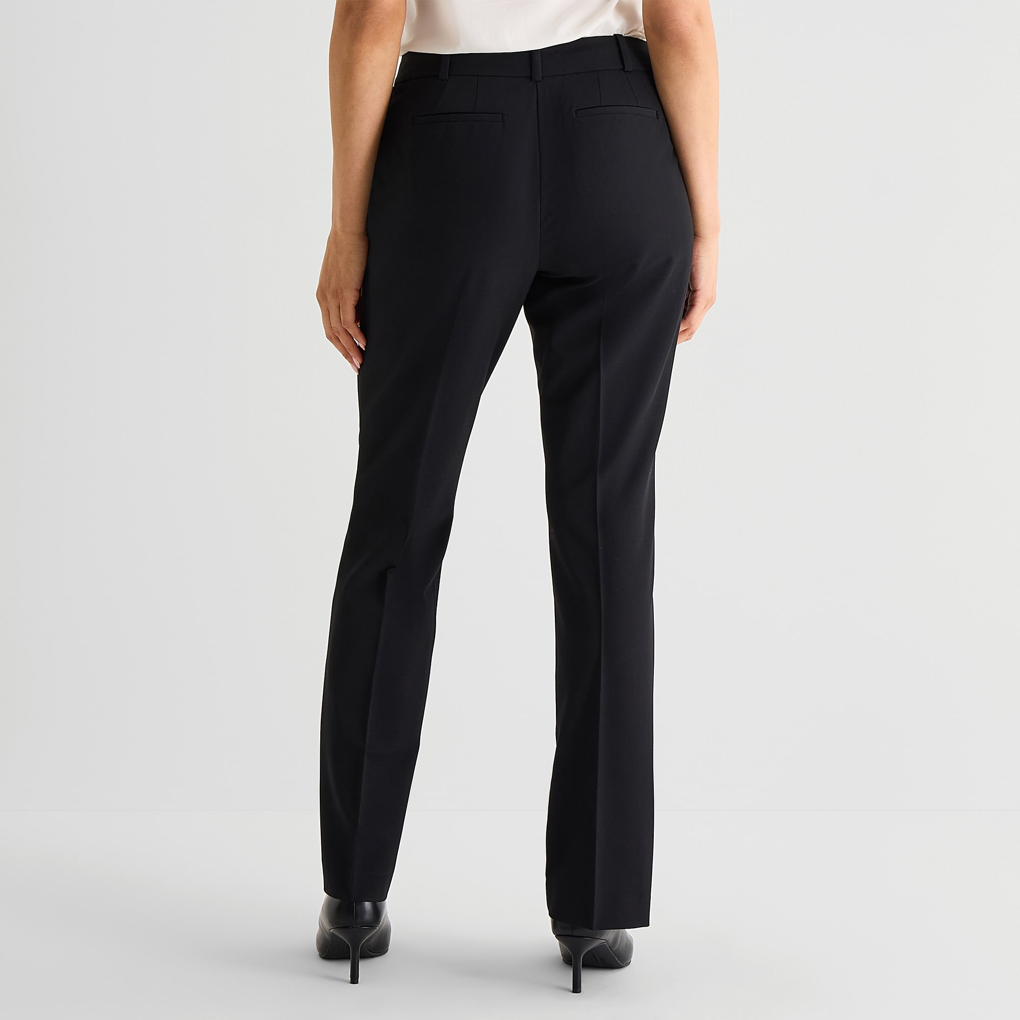 Liz Claiborne Audra Curvy Womens Tall Straight Mid Rise Trouser