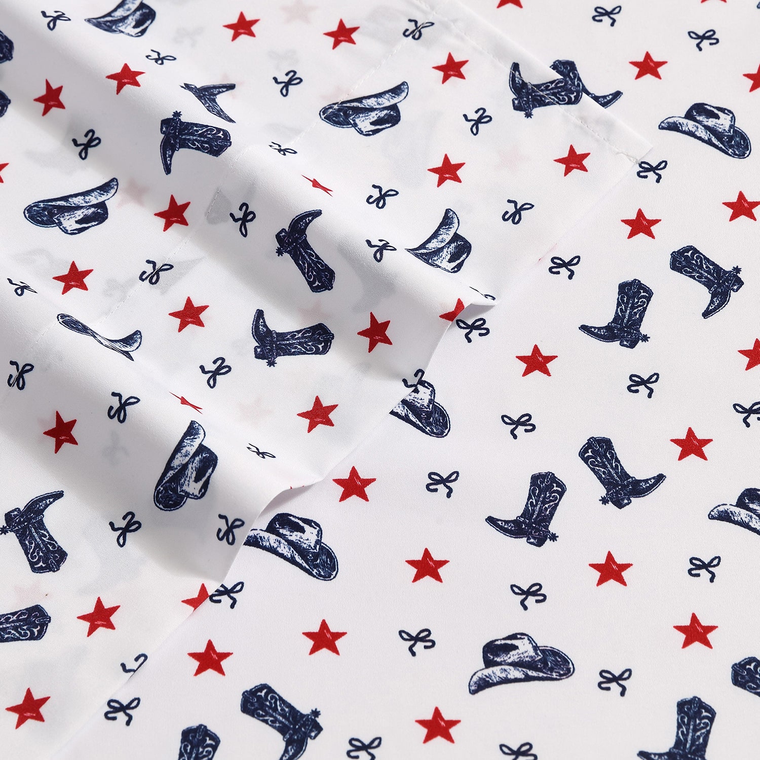 Wrangler Boots N Hats Bow Stars Sheet Set