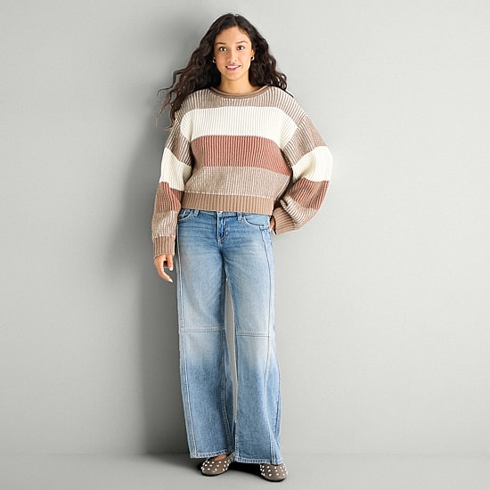 Arizona Womens Low Rise Baggy Fit Jean