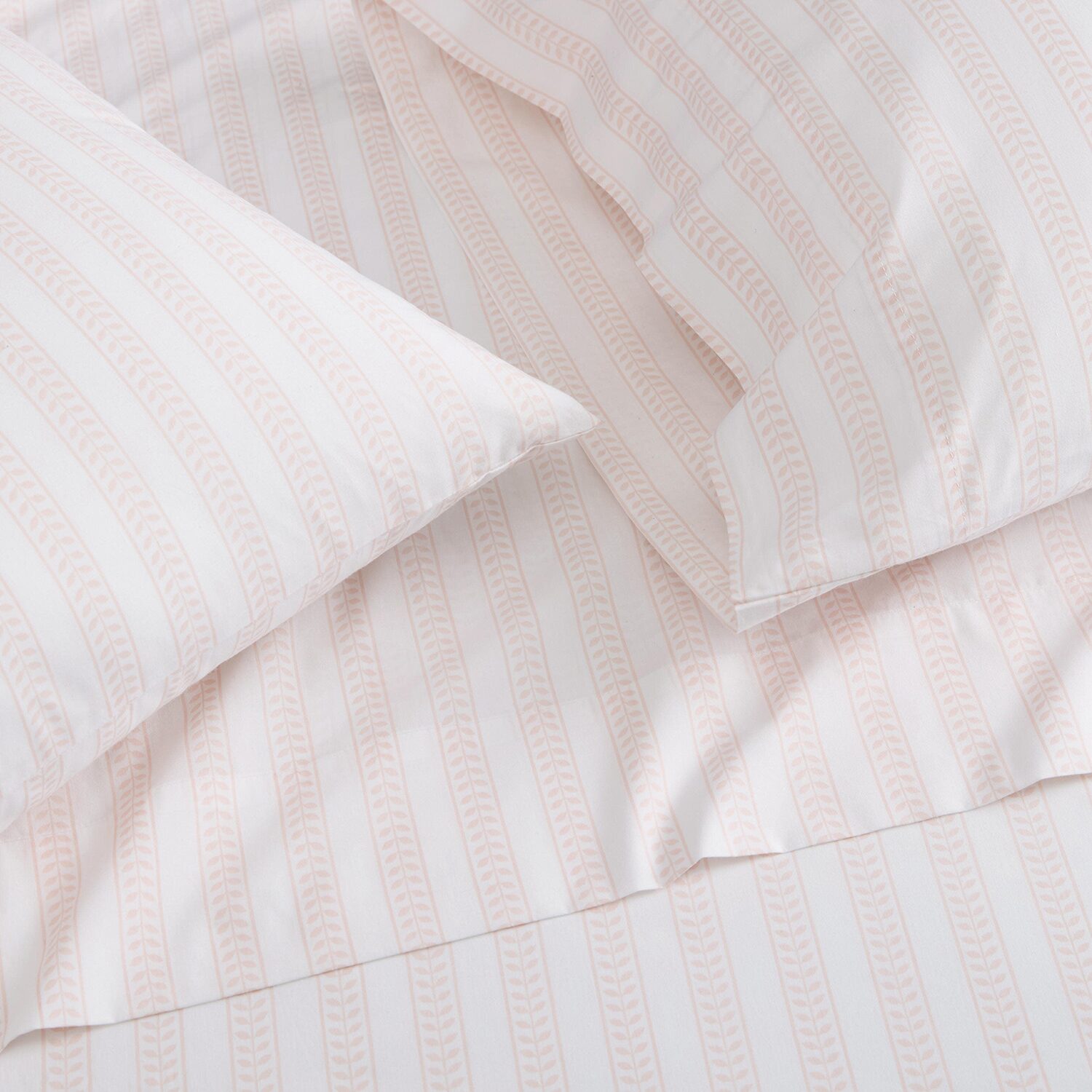 Martha Stewart Leaf Stripe Sheet Set