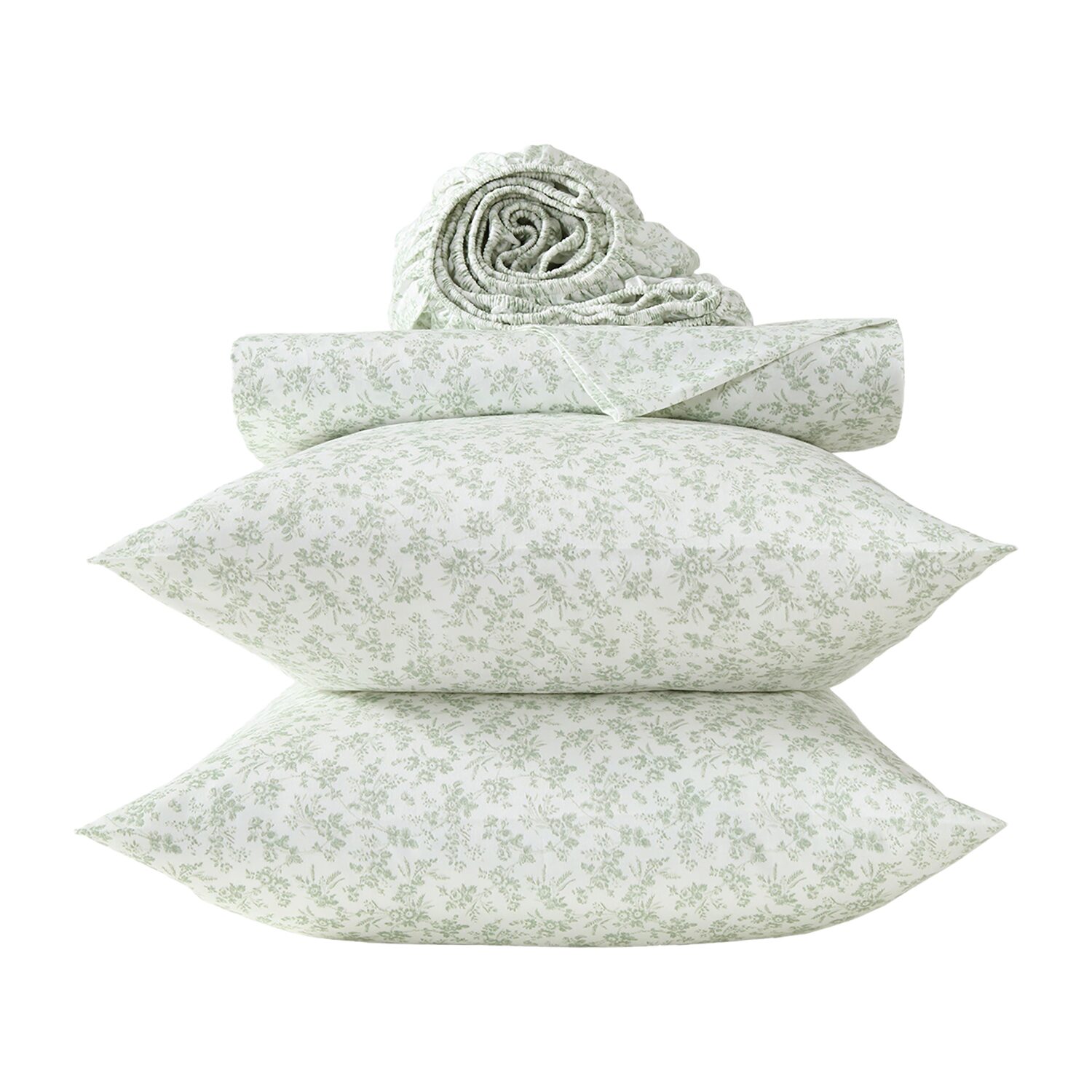 Laura Ashley Floral Toile 300tc Sheet Set
