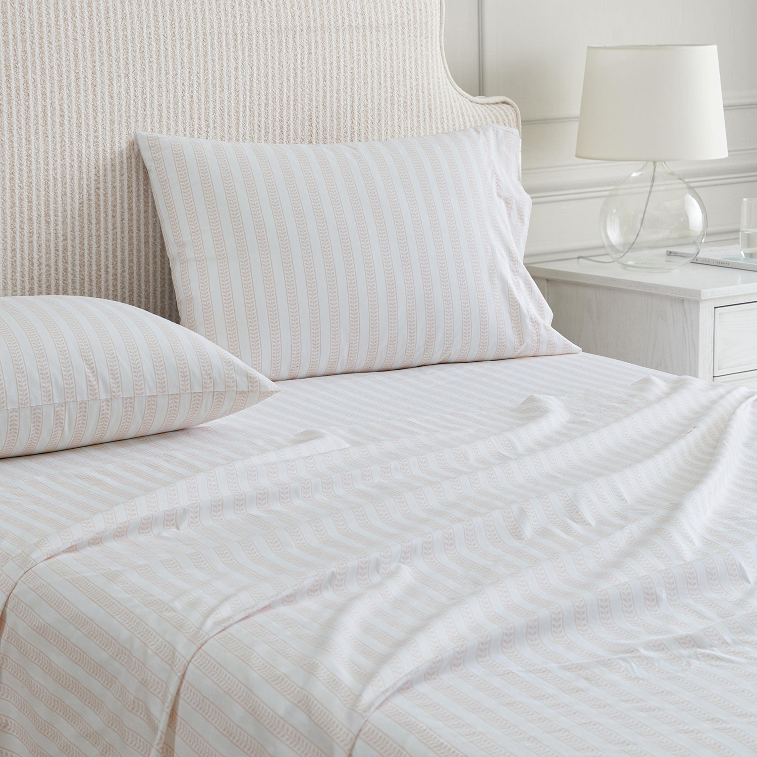 Martha Stewart Leaf Stripe Sheet Set