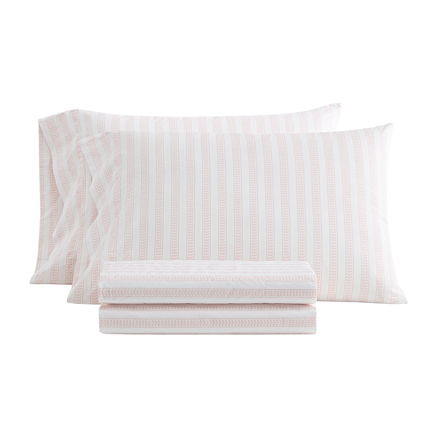 Martha Stewart Leaf Stripe Sheet Set