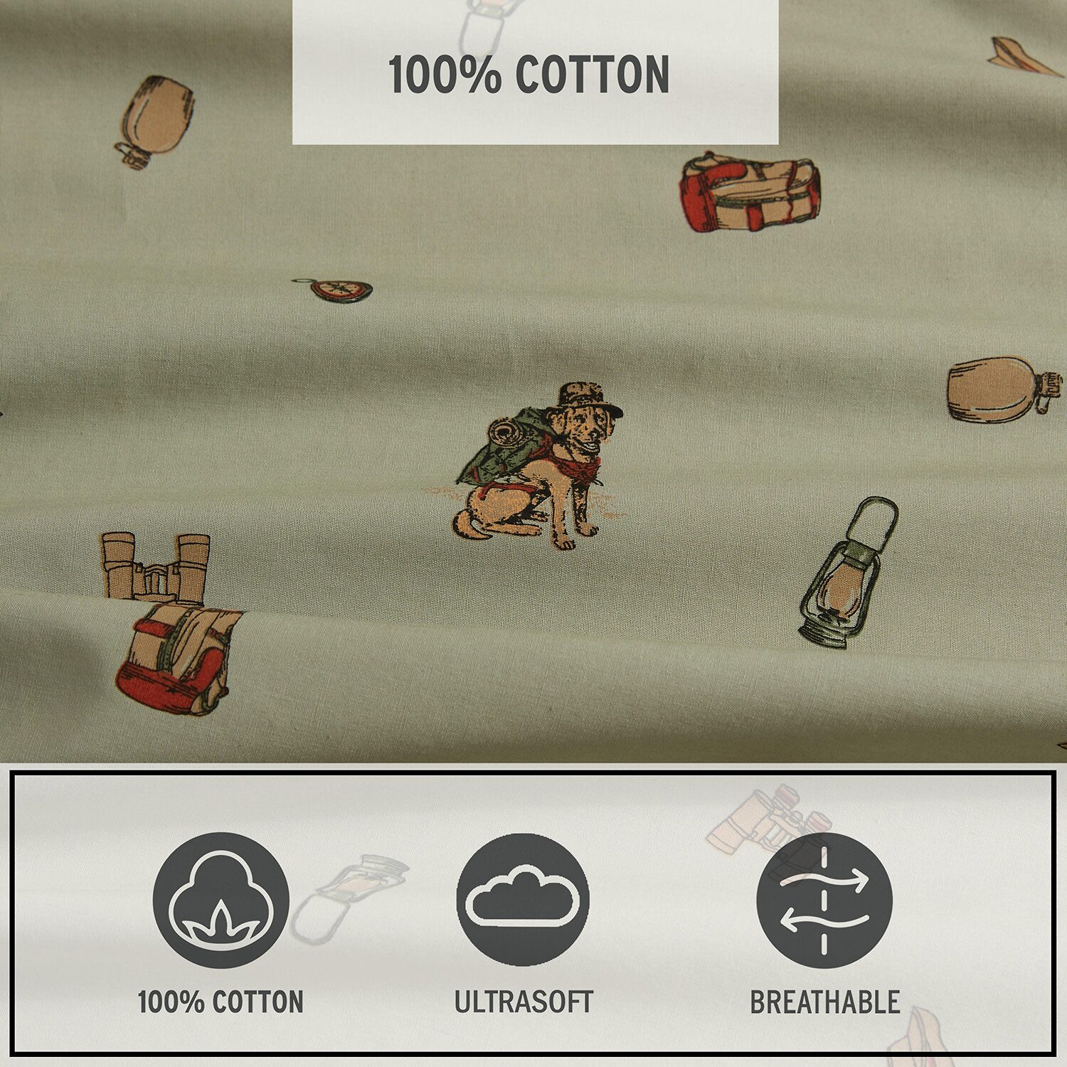 Eddie Bauer Buddy Camping All Over Sheet Set
