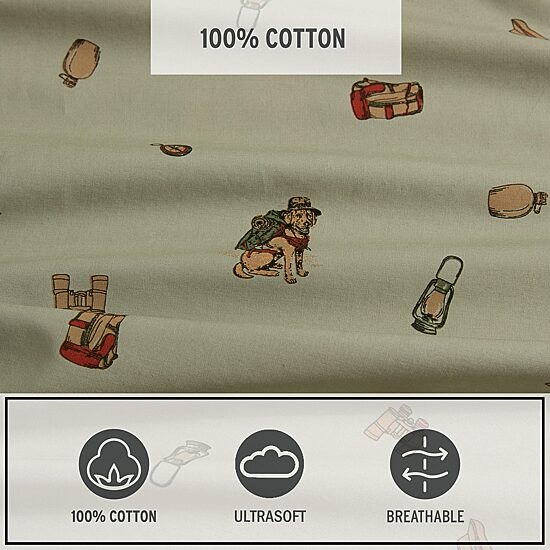 Eddie Bauer Buddy Camping All Over Sheet Set