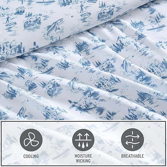 Eddie Bauer Fish Town Toile Sheet Set