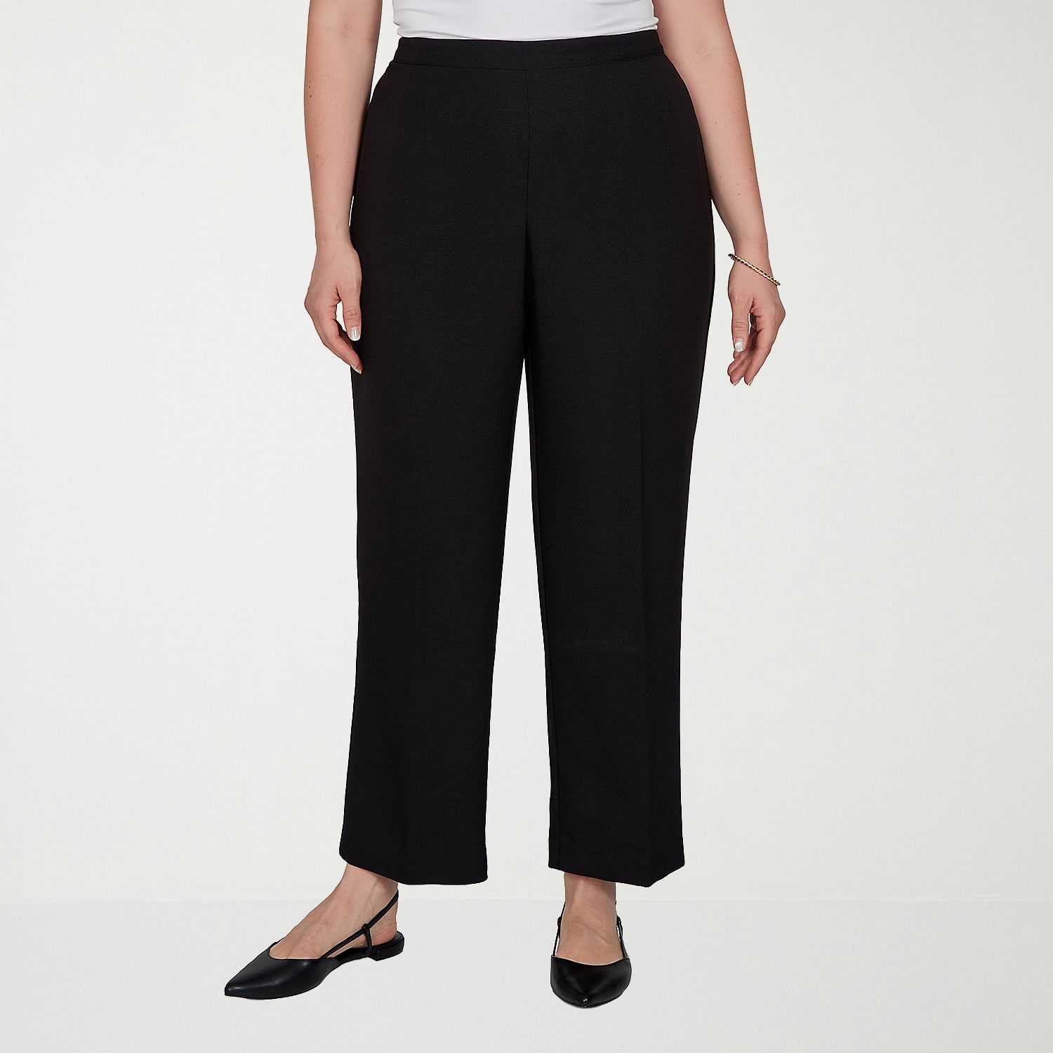 Alfred Dunner Dinner Theater Womens Straight Pull-On Pant