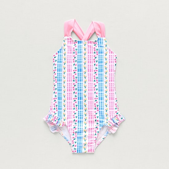 Okie Dokie Toddler & Little Girls Striped Sleeveless One Piece Swimsuit