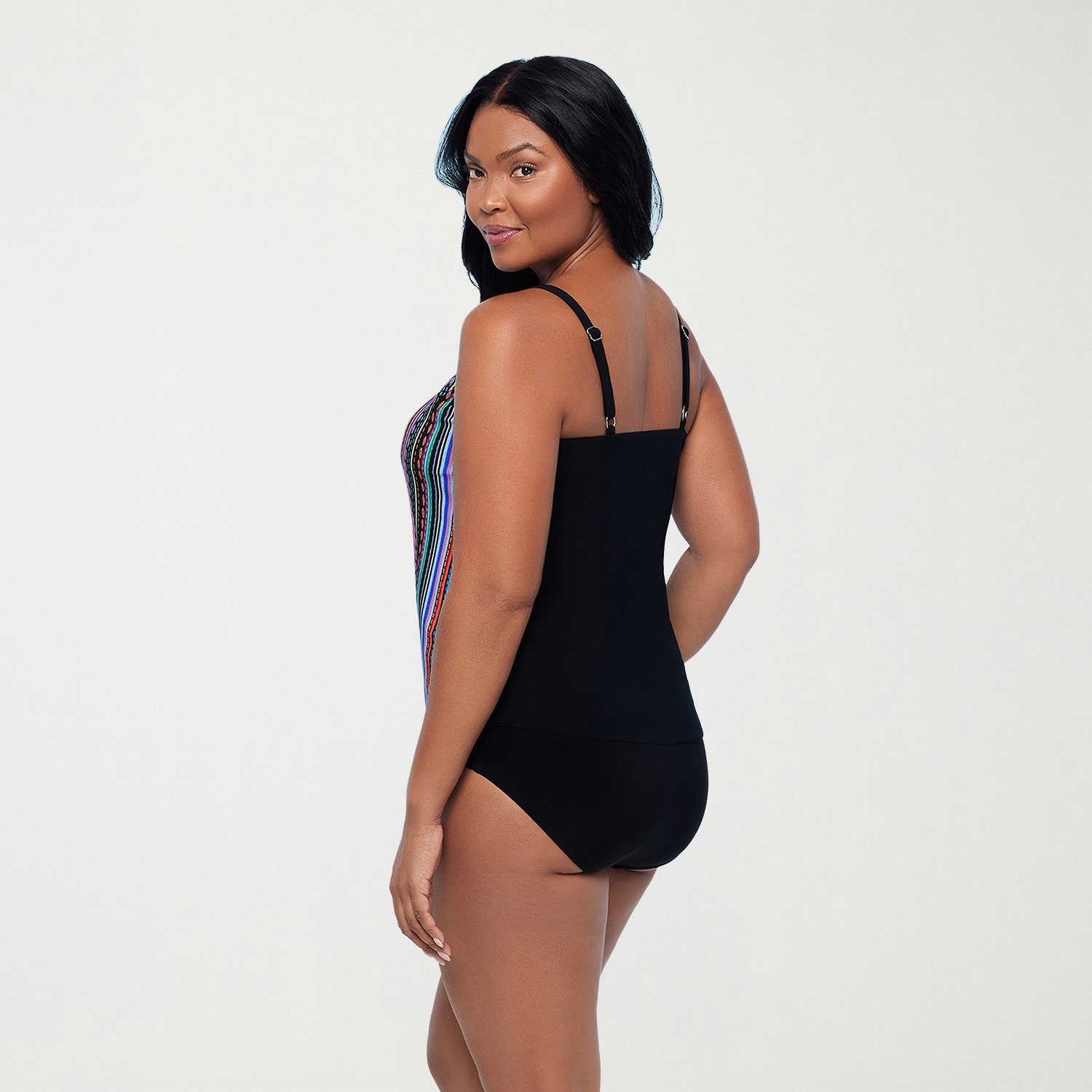 Trimshaper Womens Striped Tankini Swimsuit Top