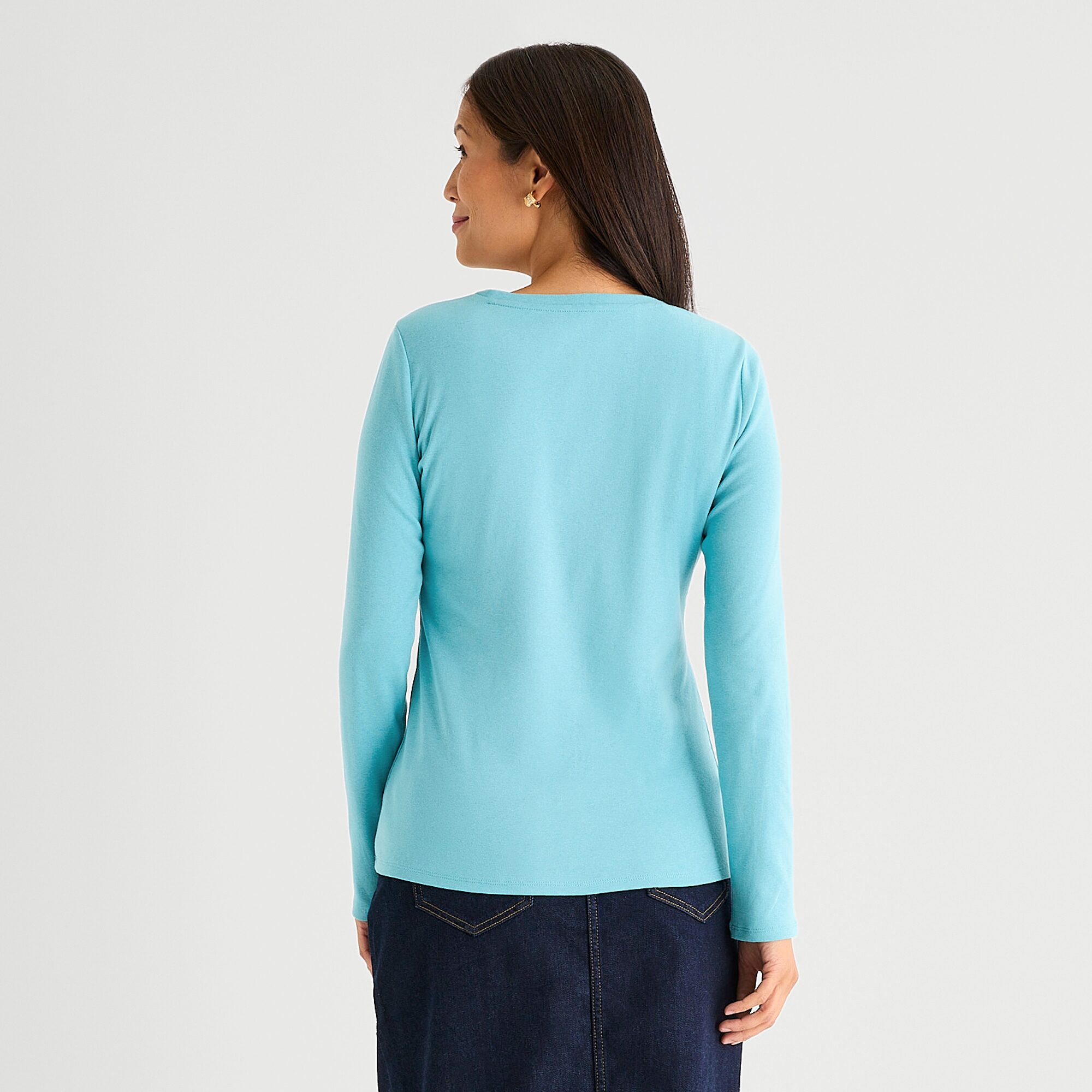 Liz Claiborne Womens V Neck Long Sleeve T-Shirt