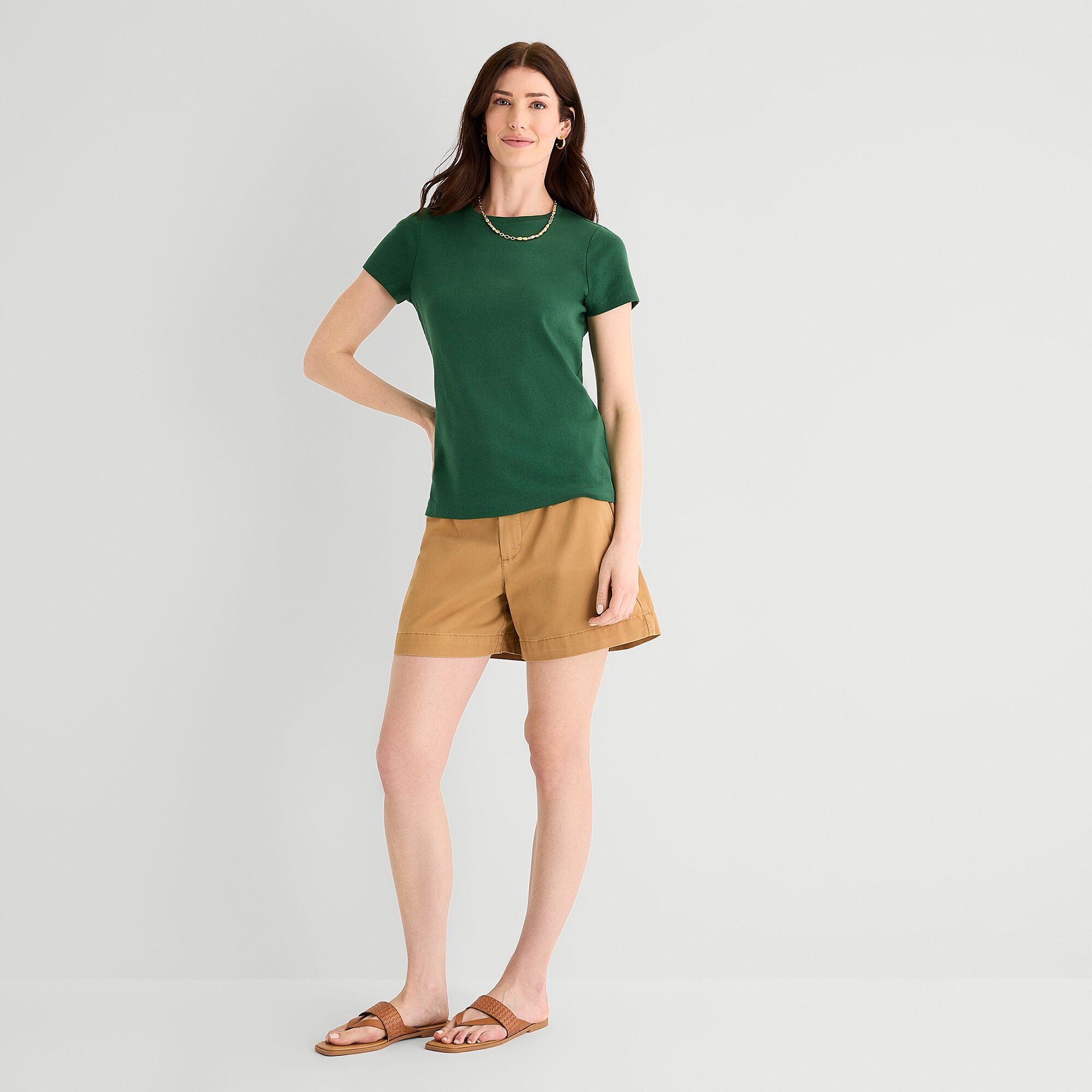 St. John's Bay Womens Crew Neck Short Sleeve T-Shirt