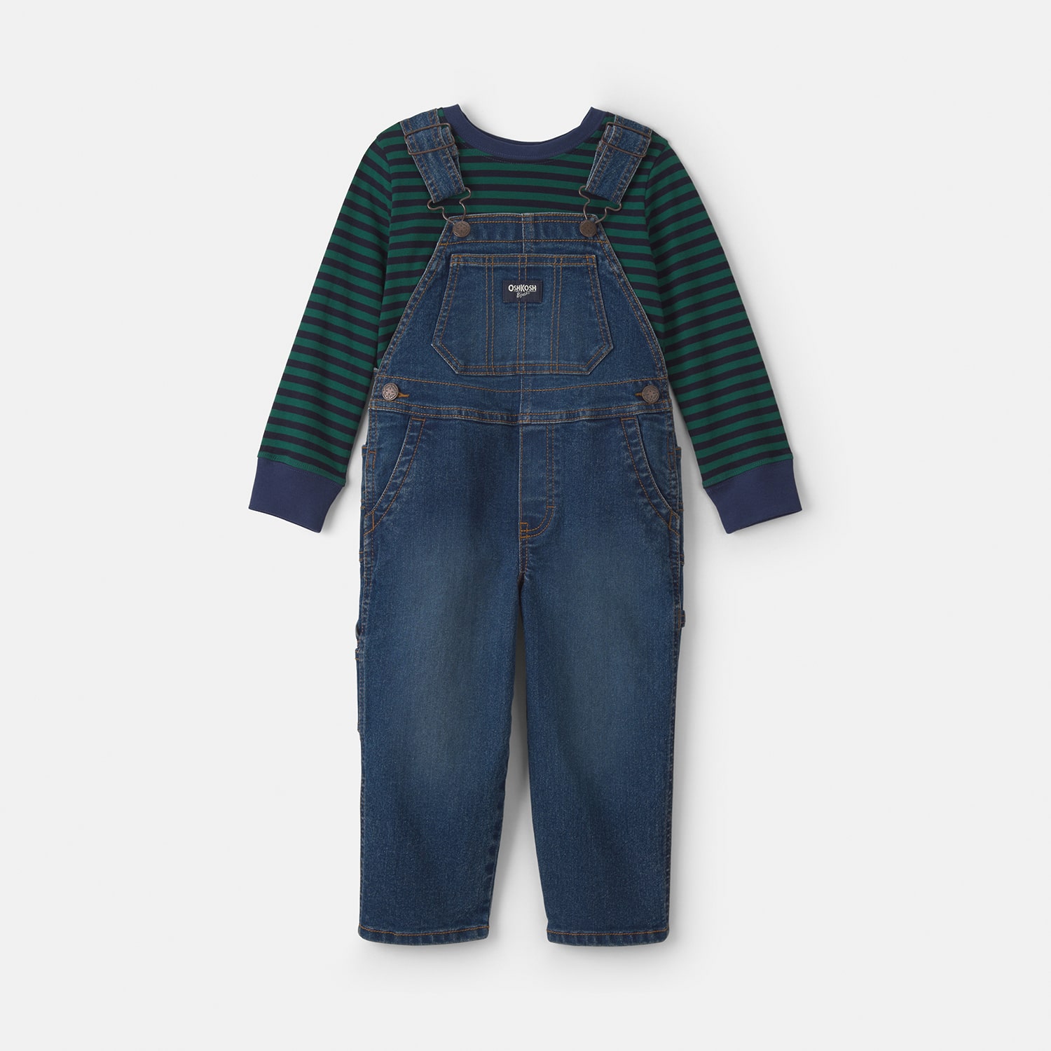 Oshkosh Toddler Boys Woven 2-pc. Overall Set