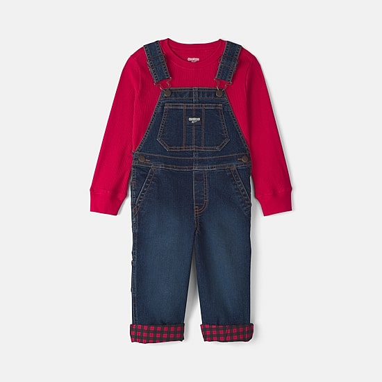 Oshkosh Toddler Boys Woven 2-pc. Overall Set