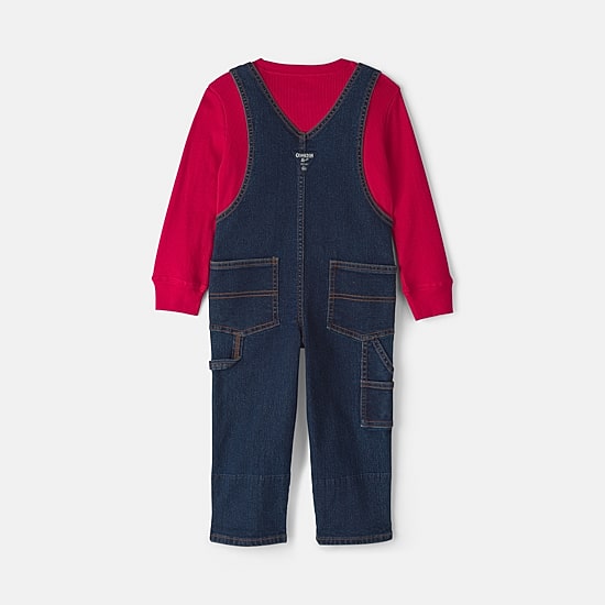 Oshkosh Toddler Boys Woven 2-pc. Overall Set