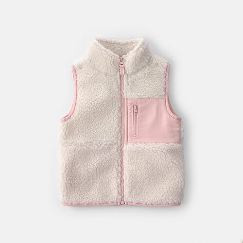 Carter's Little & Big Kid Girls Fleece Vest In White