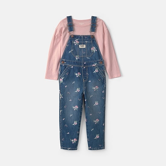 Oshkosh Toddler Girls Woven 2-pc. Overall Set