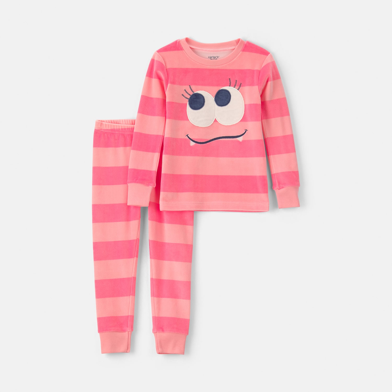 Carter's Dreamplush Toddler Girls Crew Neck Long Sleeve 2-pc. Pajama Set