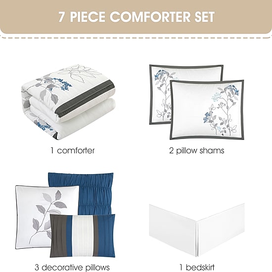 Stratford Park Clarissa 7-pc. Midweight Comforter Set