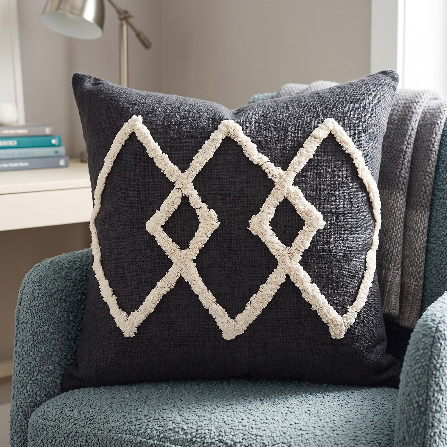 LR Home Avon Diamond Square Throw Pillow
