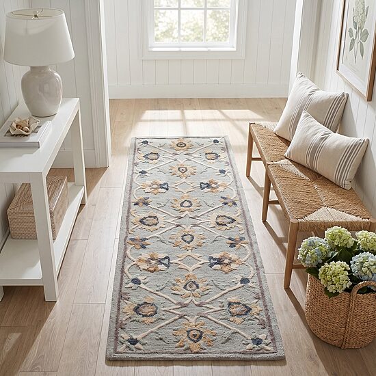Beatrice Elise Floral Hand Tufted 2’X6’ Indoor Rectangular Runner