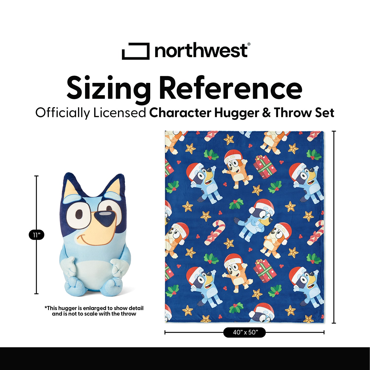 Yay For Christmas 2-pc. Bluey Midweight Throw