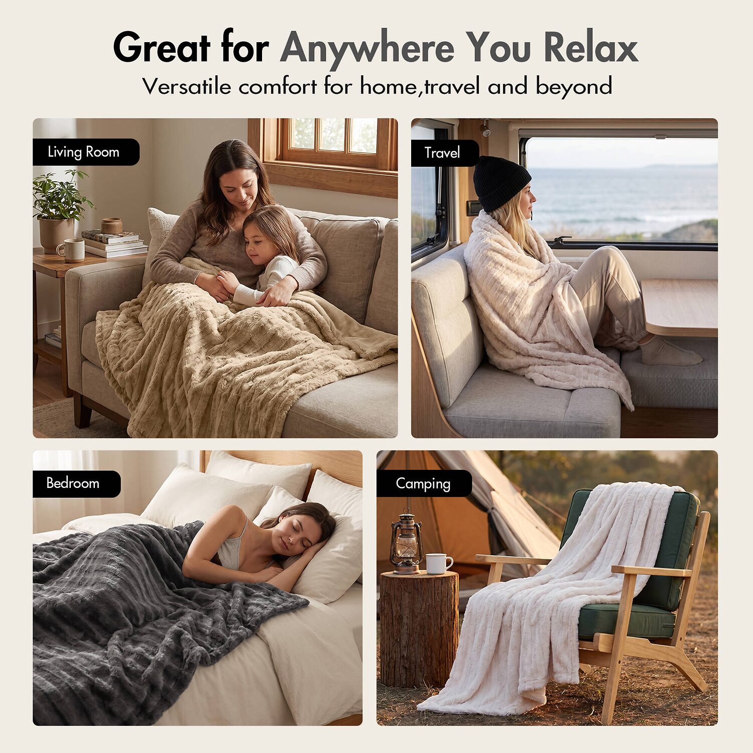 Madison Park York Long Faux-Fur Throw