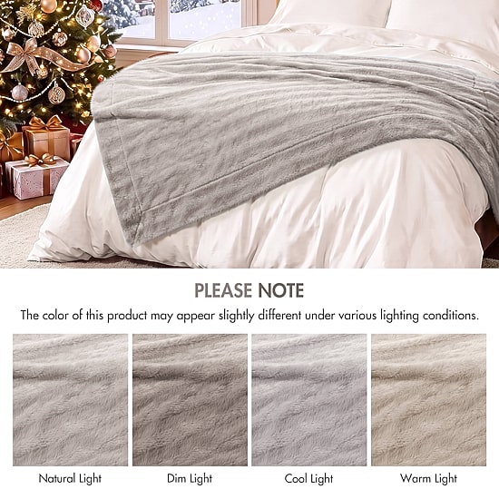 Madison Park York Long Faux-Fur Throw