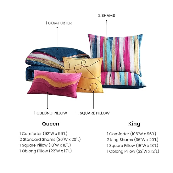 Bebejan Modern Palette 5-pc. Reversible Comforter Set