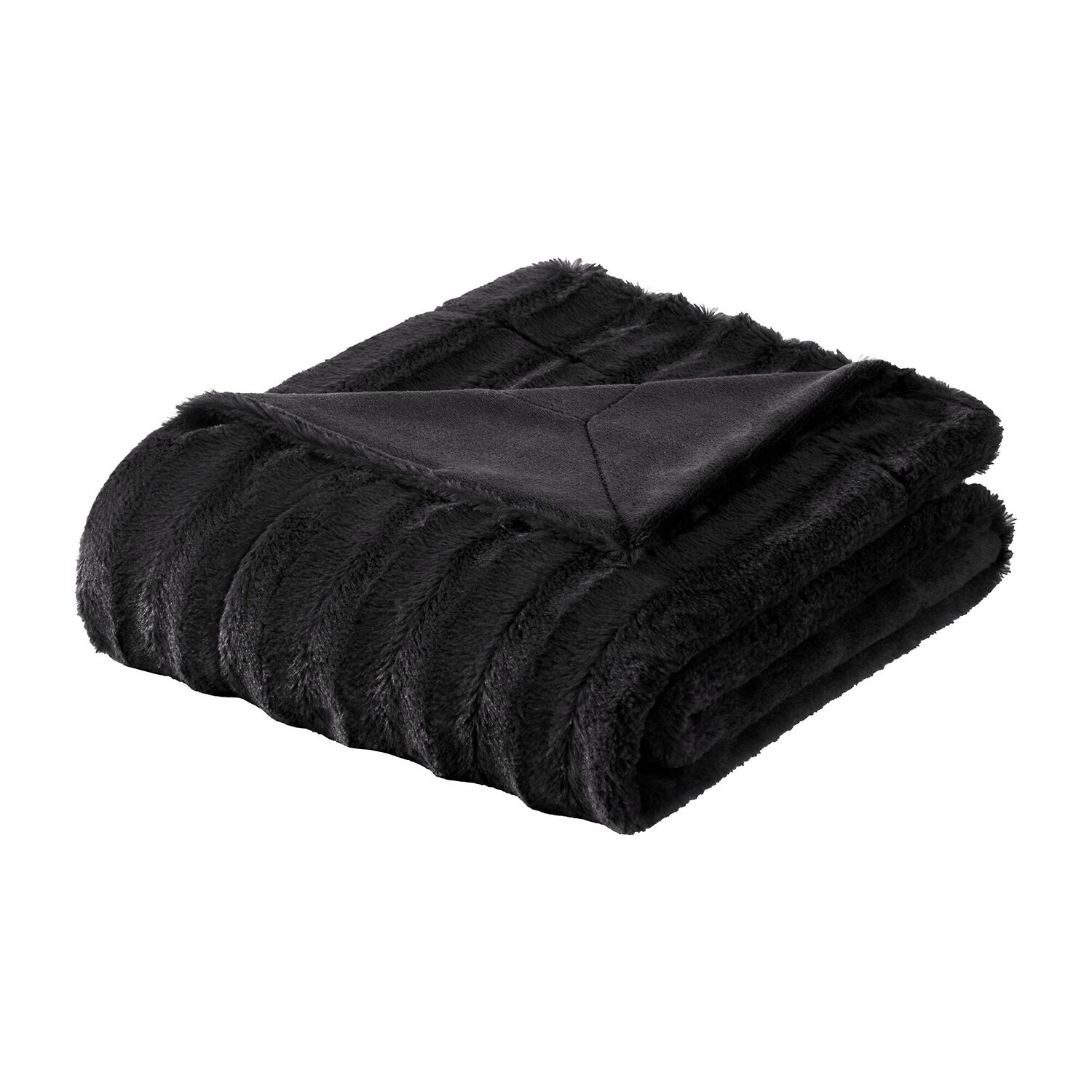 Madison Park York Long Faux-Fur Throw