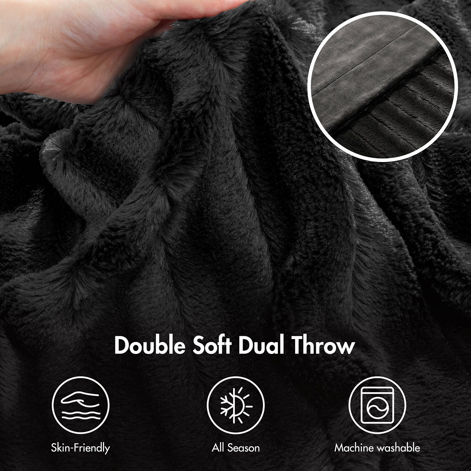 Madison Park York Long Faux-Fur Throw