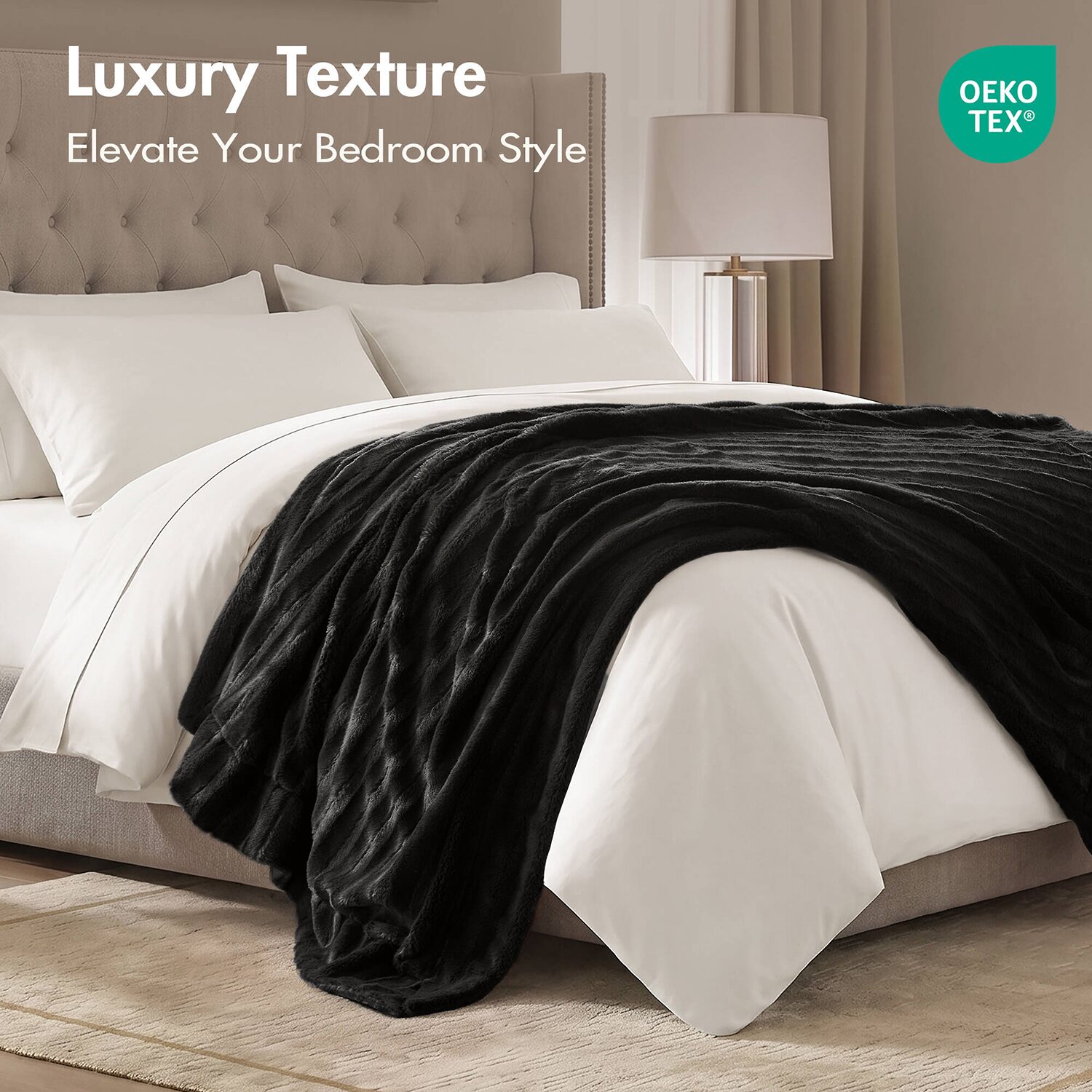 Madison Park York Long Faux-Fur Throw