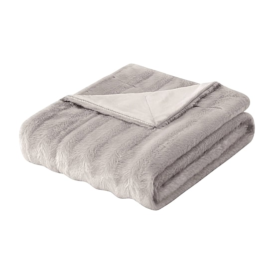Madison Park York Long Faux-Fur Throw