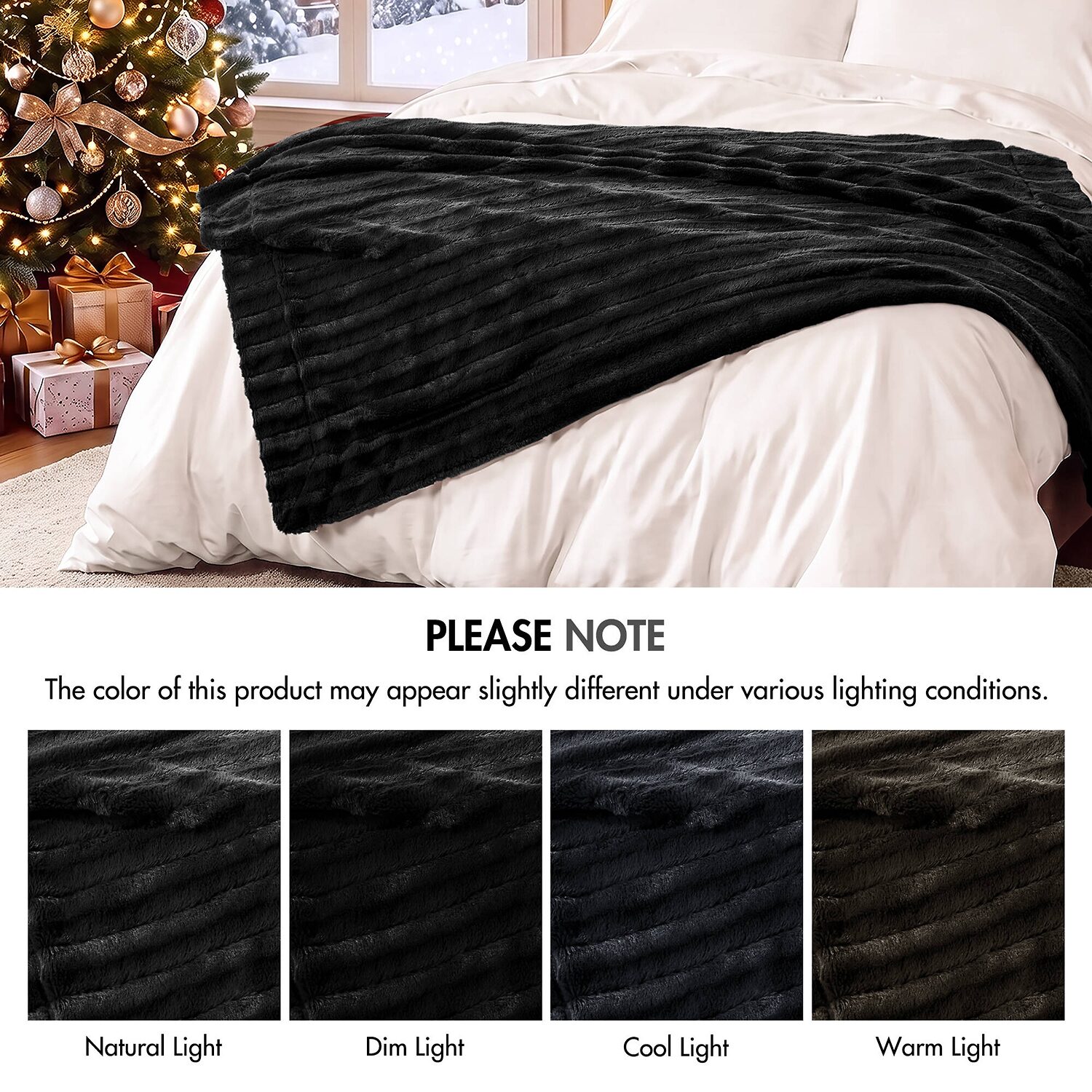 Madison Park York Long Faux-Fur Throw