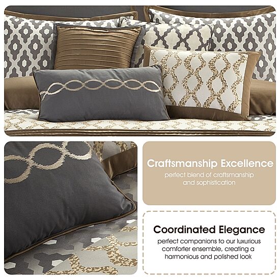 Stratford Park Kelvin 10pc Midweight Comforter Set