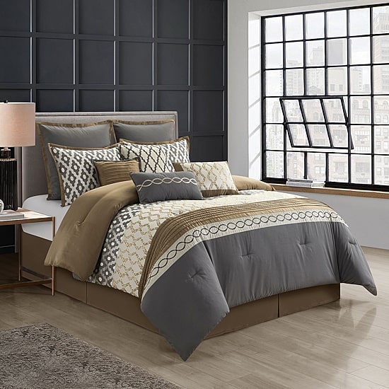 Stratford Park Kelvin 10pc Midweight Comforter Set