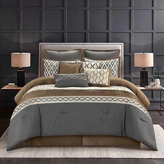 Stratford Park Kelvin 10pc Midweight Comforter Set