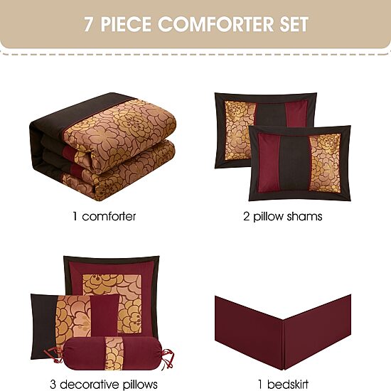 Stratford Park Emery 7-pc. Midweight Complete Bedding Set
