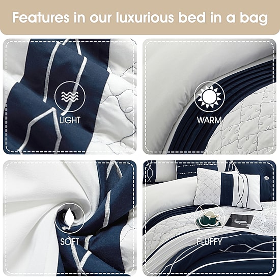 Stratford Park Kayden 7pc Midweight Comforter Set