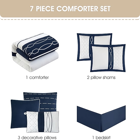 Stratford Park Kayden 7pc Midweight Comforter Set
