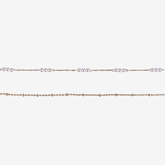 Bijoux Bar Womens 16 Inch Beaded Necklace