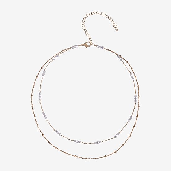 Bijoux Bar Womens 16 Inch Beaded Necklace
