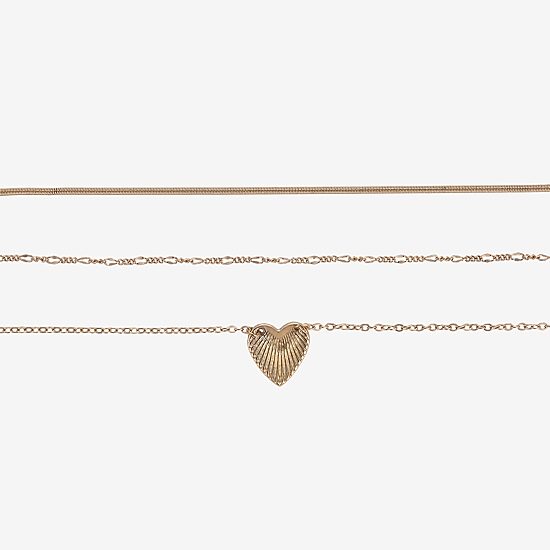 Bijoux Bar Delicates Womens Heart 16 Inch Pendant Necklace