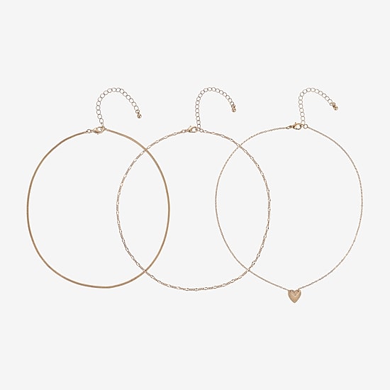 Bijoux Bar Delicates Womens Heart 16 Inch Pendant Necklace